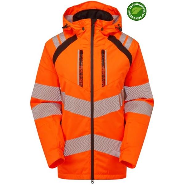 Pulsar Life LFE969 Womens High Vis Orange Insulated Jacket