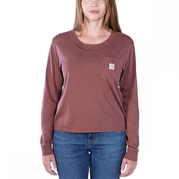 Carhartt Womens Loose Fit Long Sleeve Pocket T-shirt