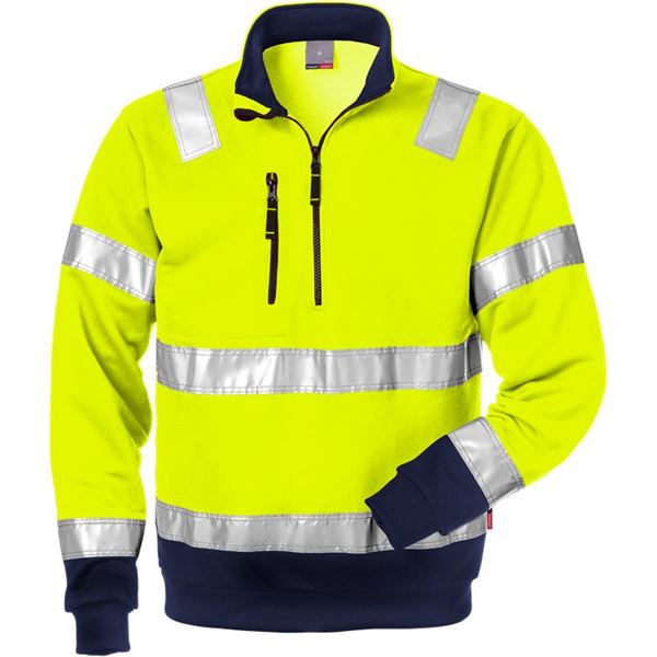 Fristads High Vis Half Zip Sweatshirt 728