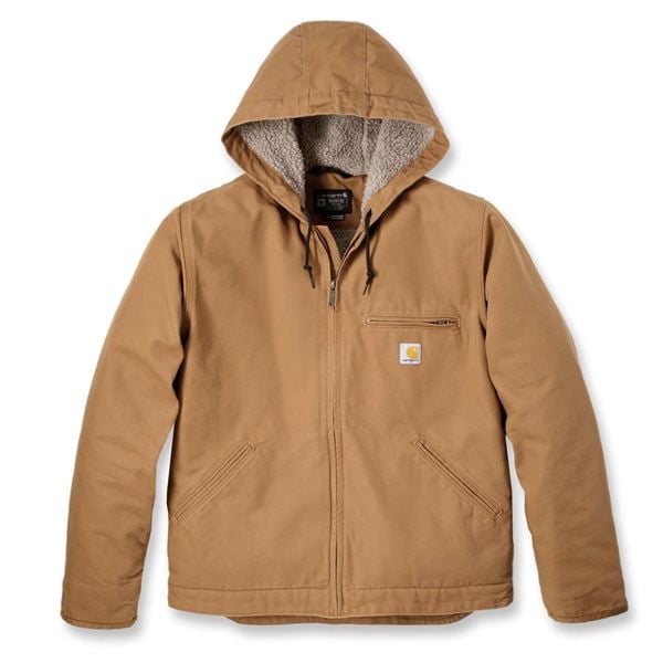 Carhartt Hooded Jacket With Sherpa Lining Relaxed Fit
