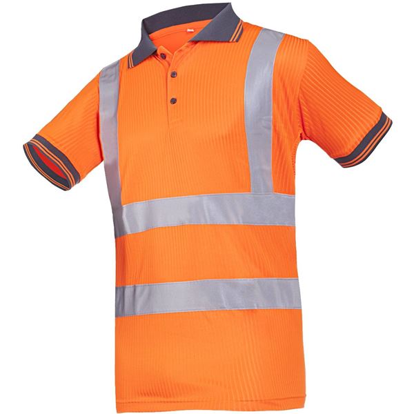 Sioen 3879 Molina Short Sleeved High Vis Orange Polo