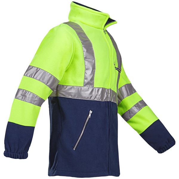 Sioen Kingley 497 High Vis Yellow Navy Fleece