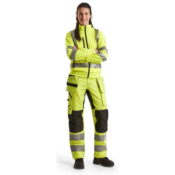 Blaklader 7163 Womens High Vis Yellow Stretch Trousers