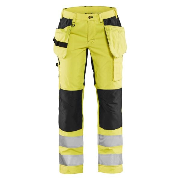 Blaklader 7163 Womens High Vis Yellow Stretch Trousers