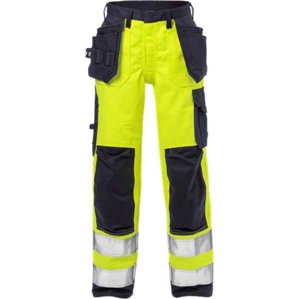 Fristads 2589 Womens High Vis Yellow FR Work Trousers