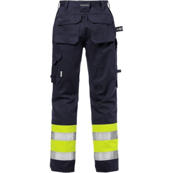 Fristads 2591 Womens High Vis Yellow FR Work Trousers