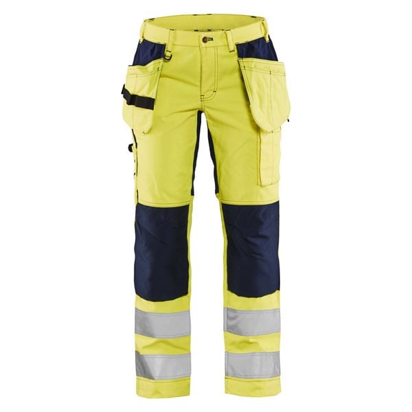 Blaklader 7163 Womens High Vis Yellow Stretch Trousers
