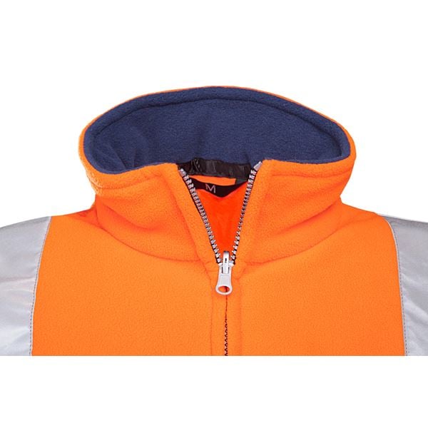 Sioen Kingley 497 High Vis Orange Navy Fleece