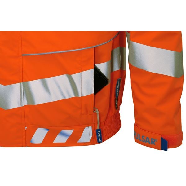 Pulsar EVO253 High Vis Orange Bomber Jacket With Hood