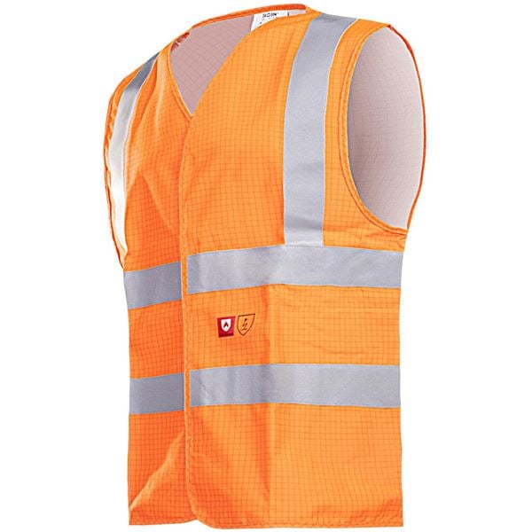 Sioen 307A Hellisan Anti Static FR Orange High Vis Vest