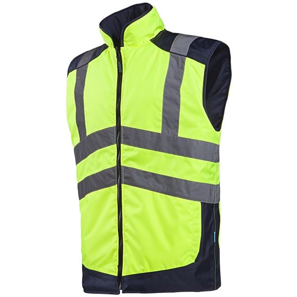 Sioen 169A Burton High Vis Yellow Reversible bodywarmer