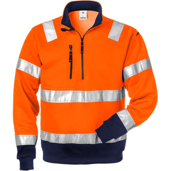 Fristads High Vis Half Zip Sweatshirt 728