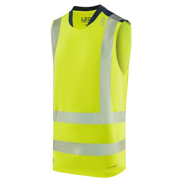 Leo V03 Bradwell High Vis Sleevless T-shirt