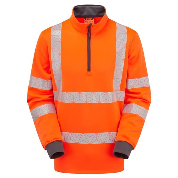 Pulsar RCT805 React Quarter Zip High Vis Orange Sweatshirt 