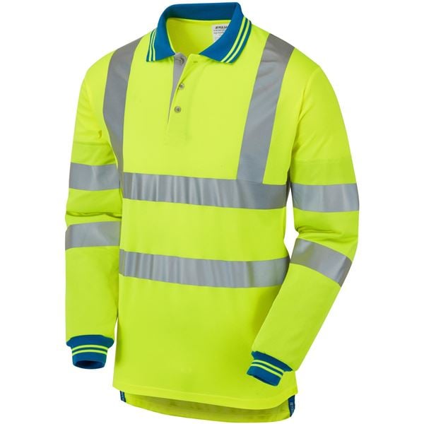 Pulsar P458-CRS High Vis Yellow Polo with Cut Resistant Sleeves