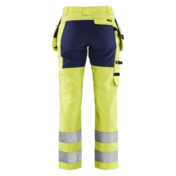 Blaklader 7163 Womens High Vis Yellow Stretch Trousers