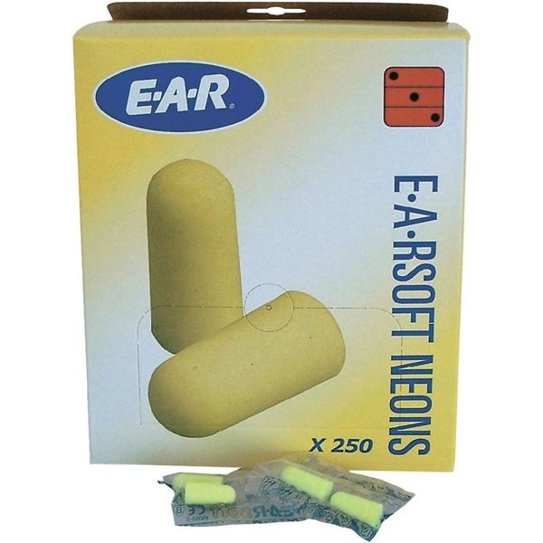 3M Ear Plugs Uncorded ES-01-001 Pack Of 250 Pairs