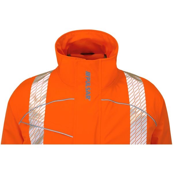 Pulsar EVO253 High Vis Orange Bomber Jacket With Hood