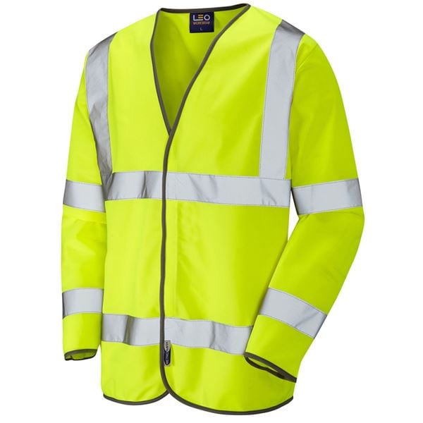Leo S01 Shirwell Long Sleeve High Vis Vest
