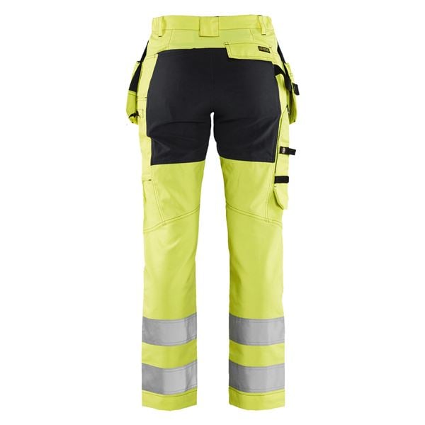 Blaklader 7163 Womens High Vis Yellow Stretch Trousers