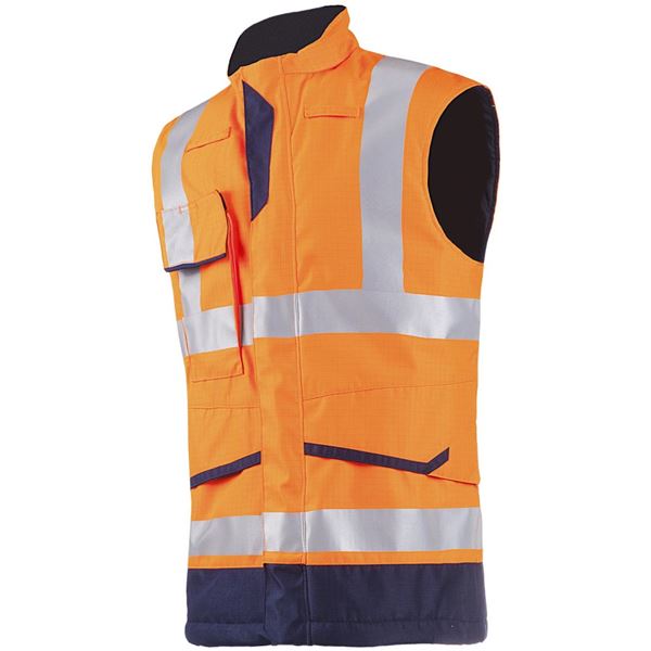 Sioen 7231 Flaxton FR Anti-Static High Vis Orange Body-Warmer