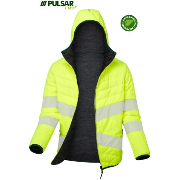 Pulsar Life LFE912 High Vis Yellow Reversible Puffa Jacket