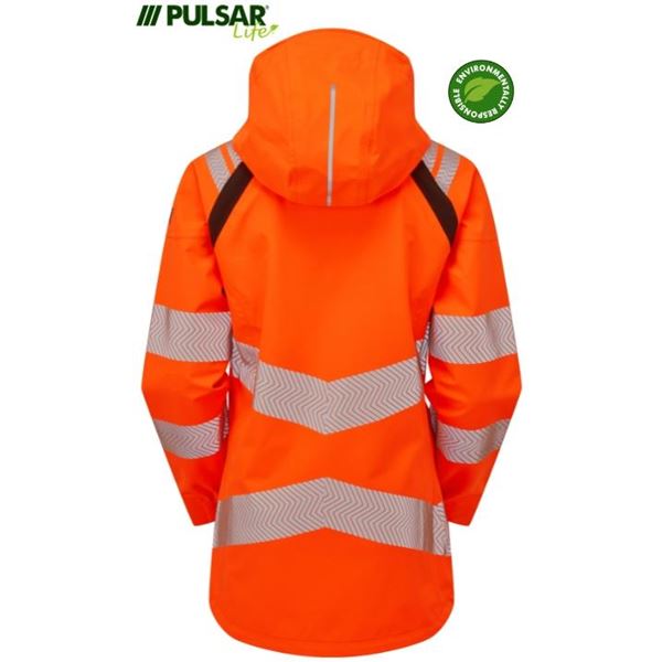 Pulsar Life LFE910 Waterproof High Vis Orange Shell Jacket