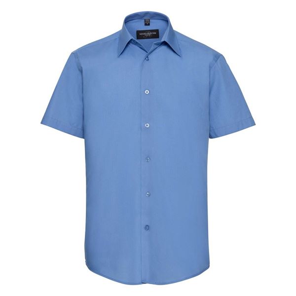 Russell 925M Short Sleeve Easycare Fitted Poplin Shirt