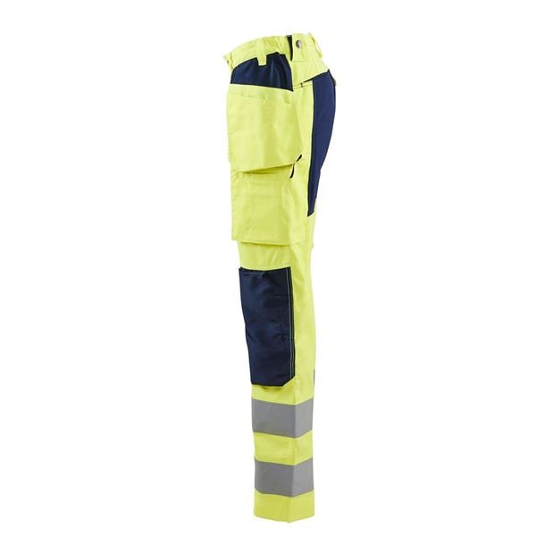Blaklader 7163 Womens High Vis Yellow Stretch Trousers