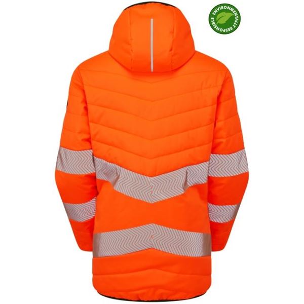 Pulsar Life LFE963 Womens High Vis Orange Reversible Puffa Jacket