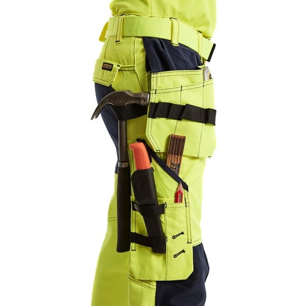 Blaklader 7163 Womens High Vis Yellow Stretch Trousers