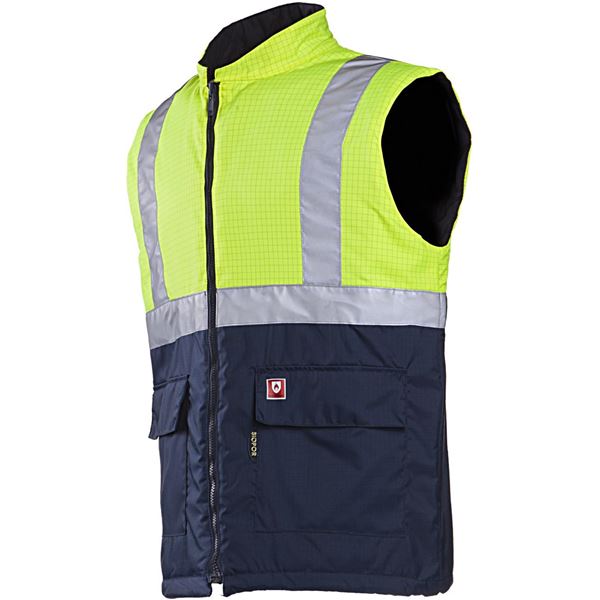 Sioen 1666 Bravone High Vis Yellow FR Body-warmer