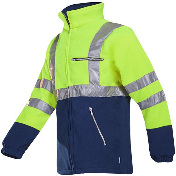 Sioen Kingley 497 High Vis Yellow Navy Fleece