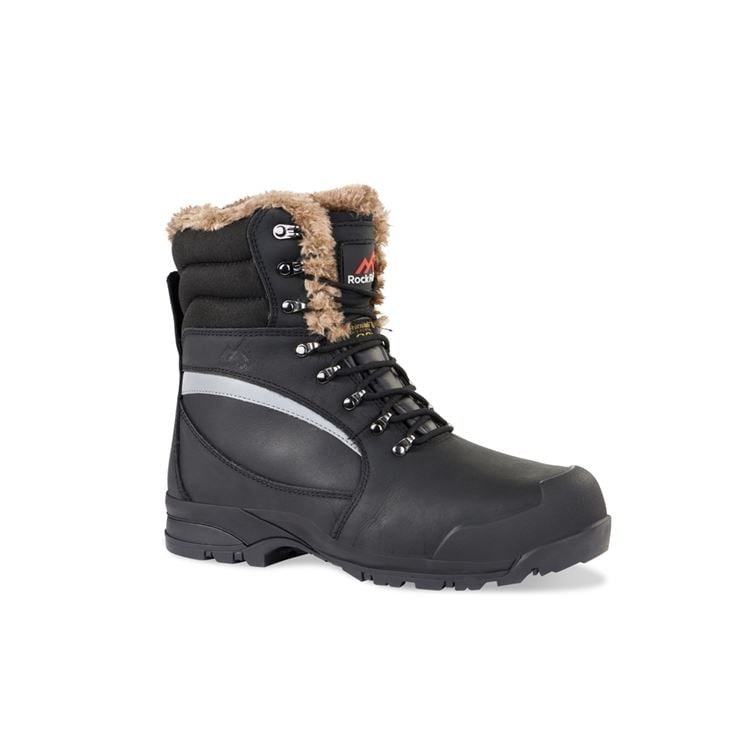 Rock Fall Alaska Black S3 CI SRC Composite Toe Cap Cold Work Winter Safety Boots 