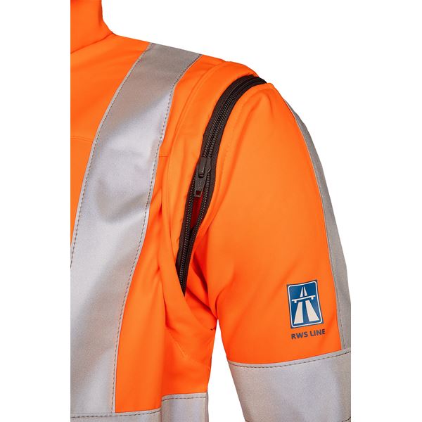 Sioen Alphen 498 High Vis Soft Shell Jacket with detachable sleeves