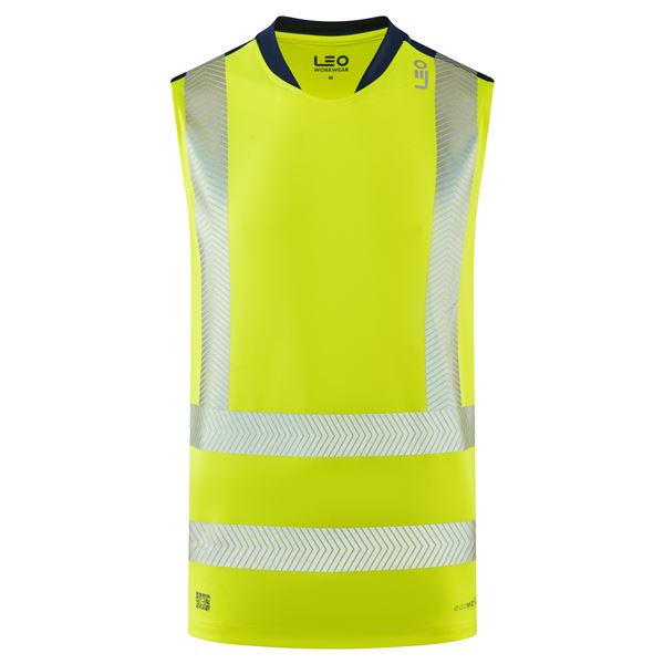 Leo V03 Bradwell High Vis Sleevless T-shirt