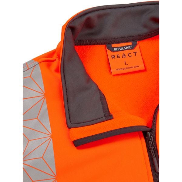 Pulsar RCT805 React Quarter Zip High Vis Orange Sweatshirt 
