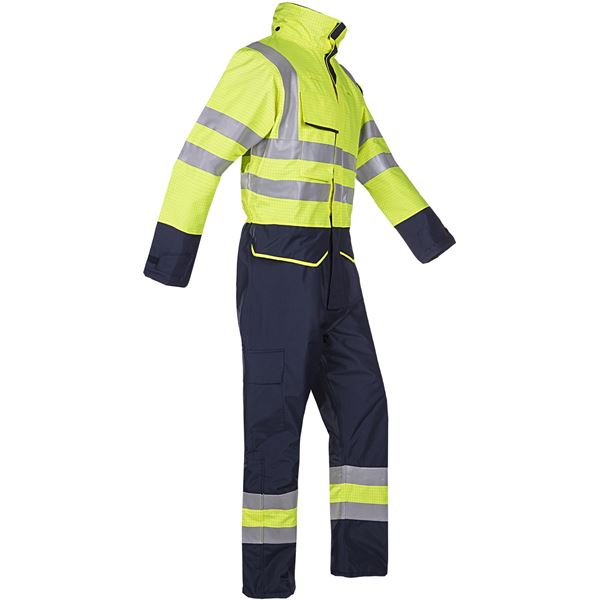 Sioen 7253 Carret FR AST High Vis Yellow Thermal Overalls