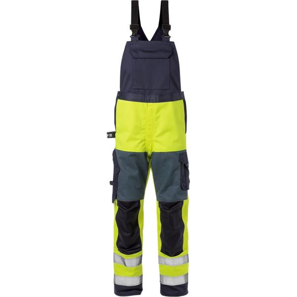 Fristads 1585 High Vis Yellow FR Bib & Brace Overalls