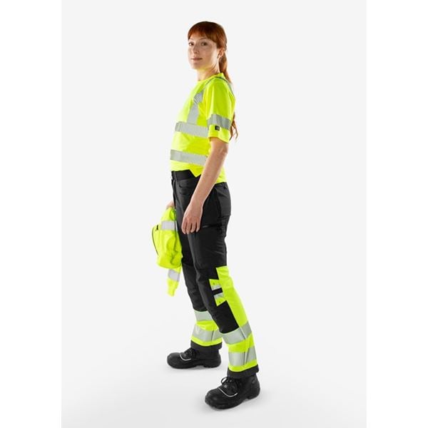 Fristads 2663 Womens High-vis Green Craftsman Stretch Trousers