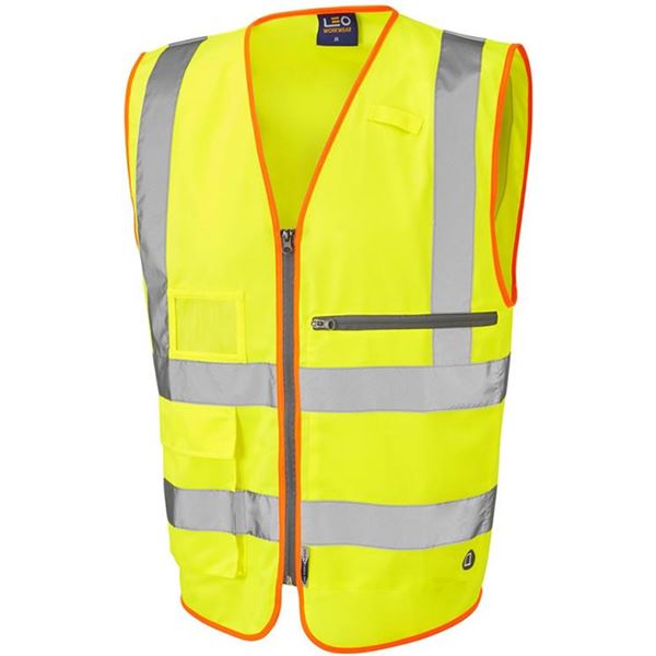 Leo W24 Foreland High Vis Vest with Tablet Pocket