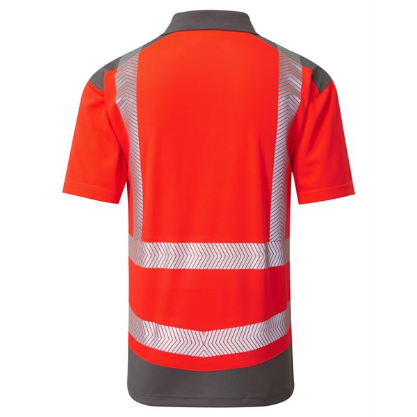 Leo P14 Peppercombe High Vis Yellow Short Sleeve Polo Shirt