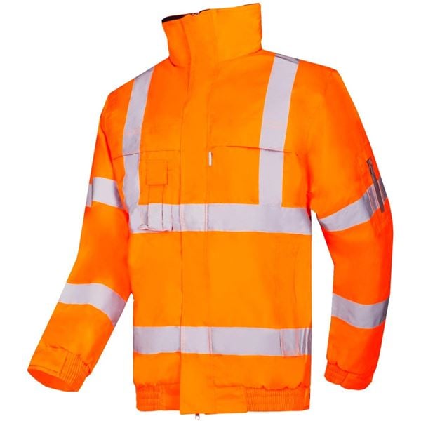 Sioen 404 Hobson High Vis Orange Lined Bomber Jacket