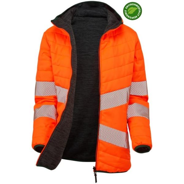 Pulsar Life LFE913 High Vis Orange Reversible Puffa Jacket