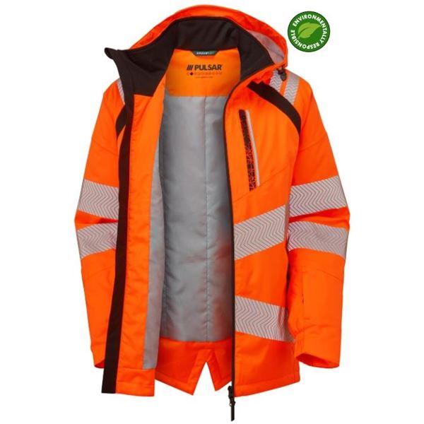 Pulsar Life LFE969 Womens High Vis Orange Insulated Jacket