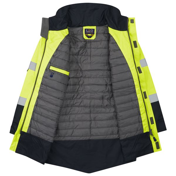 Leo A03 Marwood High Vis Yellow Stormcoat