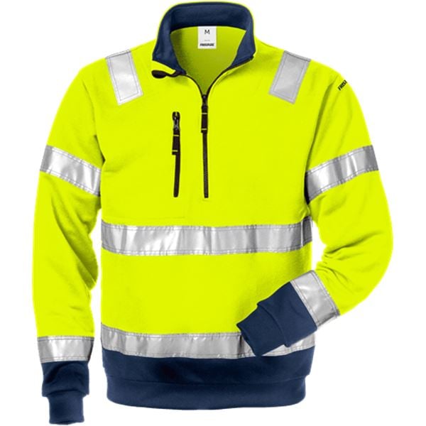 Fristads High Vis Half Zip Sweatshirt 728