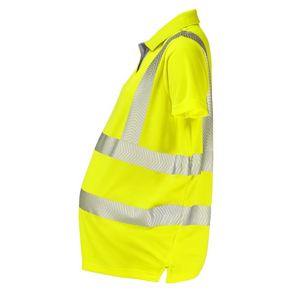 Leo PM03 Lovacott Womens Maternity High Vis Yellow Polo Shirt
