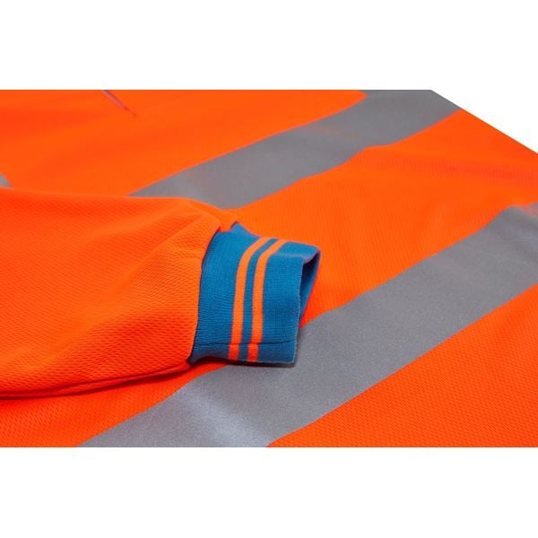 Pulsar PR470-CRS High Vis Orange Polo with Cut Resistant Sleeves