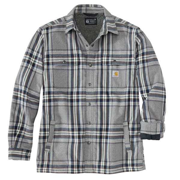 Carhartt Sherpa Lined Plaid Shirt Jacket